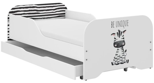 Dječji krevet 140 x 70 cm sa motivom zebre