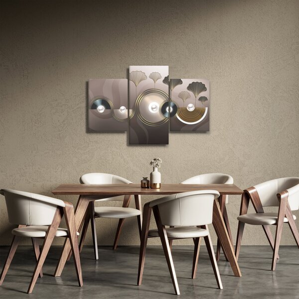 Slika -Zlatnosmeđa apstrakcija (90x60 cm)