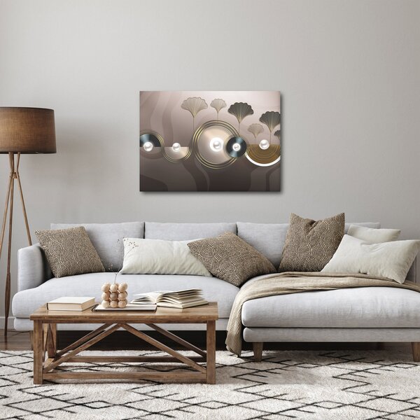 Slika -Zlatnosmeđa apstrakcija (70x50 cm)