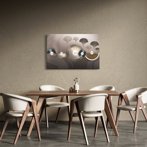 Slika -Zlatnosmeđa apstrakcija (90x60 cm)