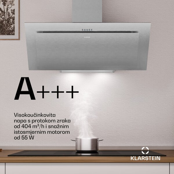 Klarstein Athena napa bez nape | Odvlačni i recirkulacijski način rada | 254 m³/h | 56 W | 90 cm
