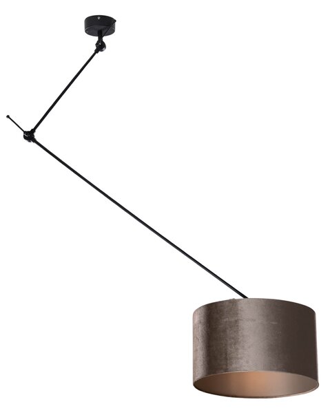 Visilica Crna s Baršunastim Sjenilom Taupe 35cm - Blitz