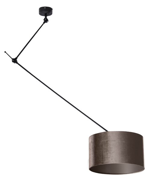 Visilica Crna s Baršunastim Sjenilom Taupe 35cm - Blitz