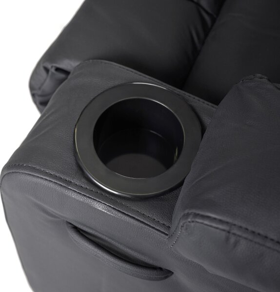 JAKS Masažna fotelja crna eko koža Box