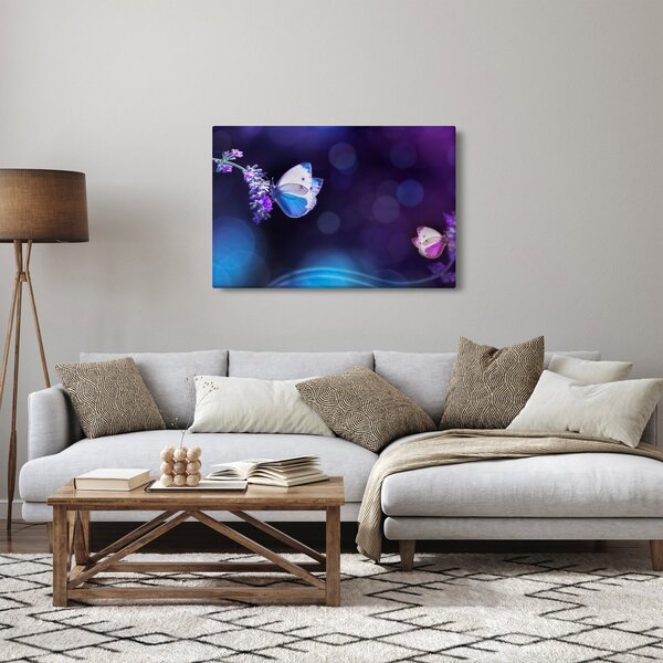 Slika - Leptiri na lavandi (90x60 cm)