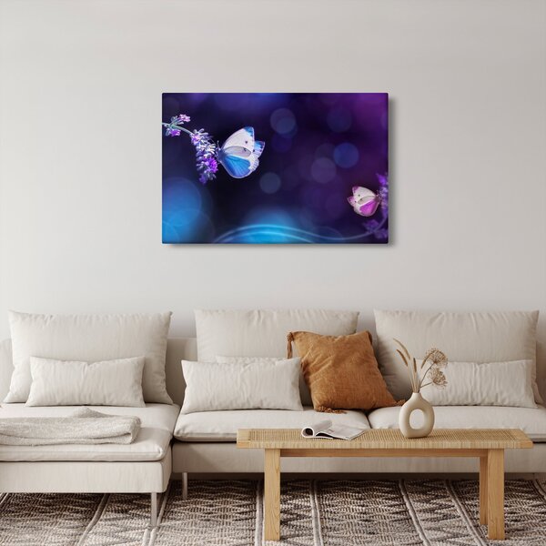 Slika - Leptiri na lavandi (90x60 cm)