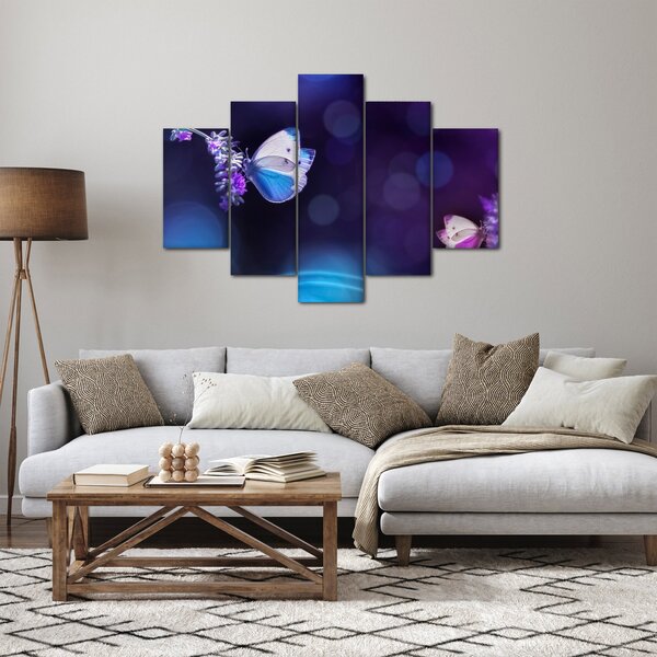 Slika - Leptiri na lavandi (150x105 cm)