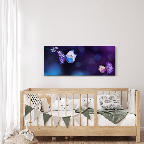 Slika - Leptiri na lavandi (120x50 cm)