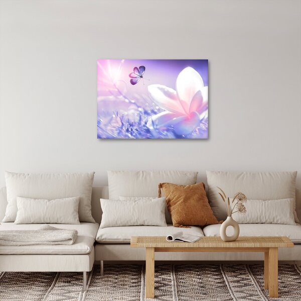 Slika - Leptir slijeće na cvijet (70x50 cm)