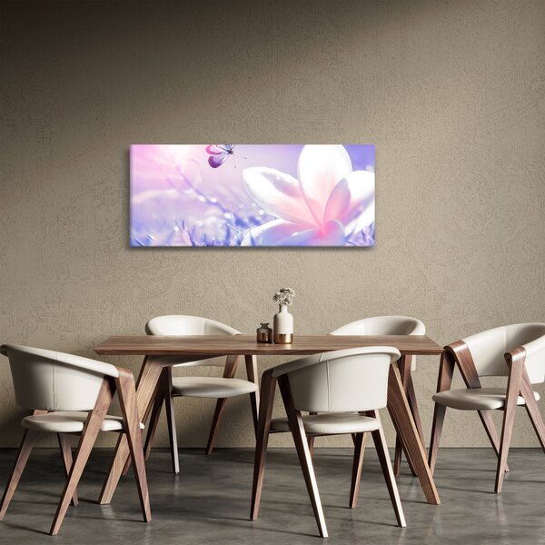 Slika - Leptir slijeće na cvijet (120x50 cm)
