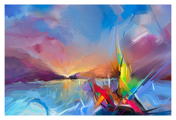 Slika - Zalazak sunca (90x60 cm)