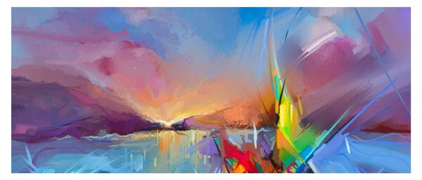 Slika - Zalazak sunca (120x50 cm)