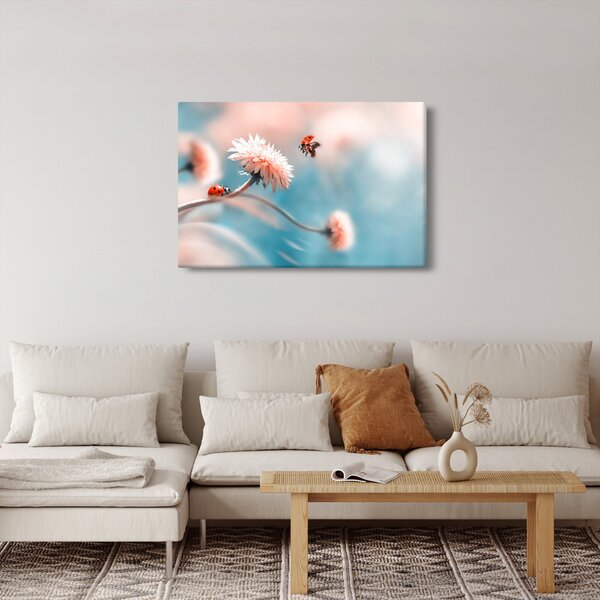 Slika - Bubamare na cvijetu (90x60 cm)