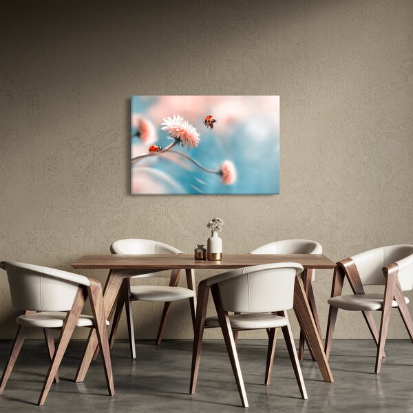 Slika - Bubamare na cvijetu (90x60 cm)