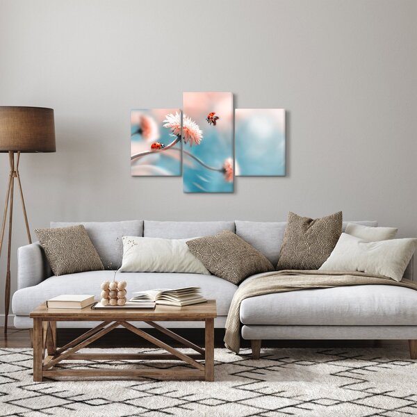 Slika - Bubamare na cvijetu (90x60 cm)