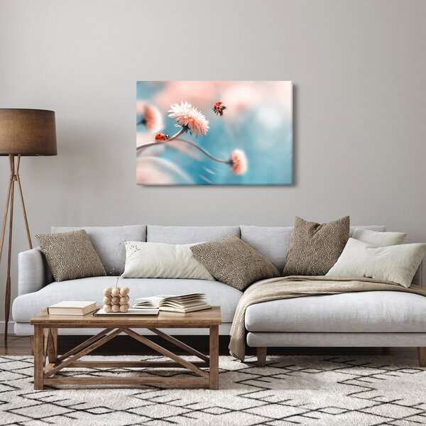 Slika - Bubamare na cvijetu (90x60 cm)