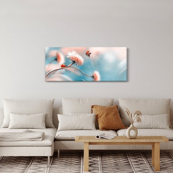 Slika - Bubamare na cvijetu (120x50 cm)