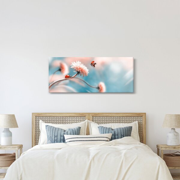 Slika - Bubamare na cvijetu (120x50 cm)