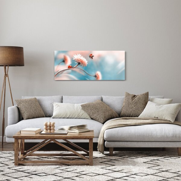 Slika - Bubamare na cvijetu (120x50 cm)
