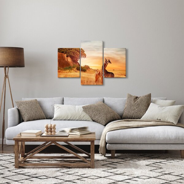 Slika - Žirafe u Africi (90x60 cm)