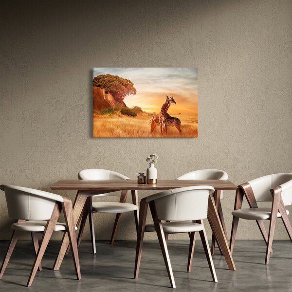 Slika - Žirafe u Africi (90x60 cm)