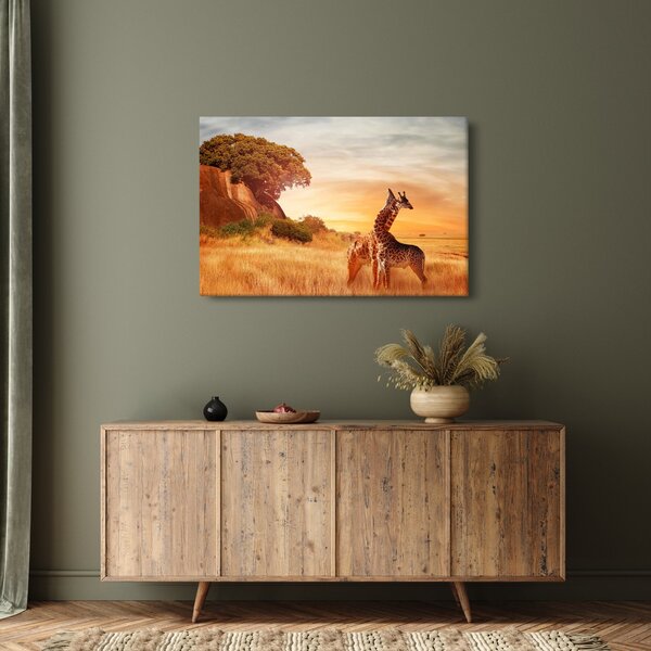Slika - Žirafe u Africi (90x60 cm)