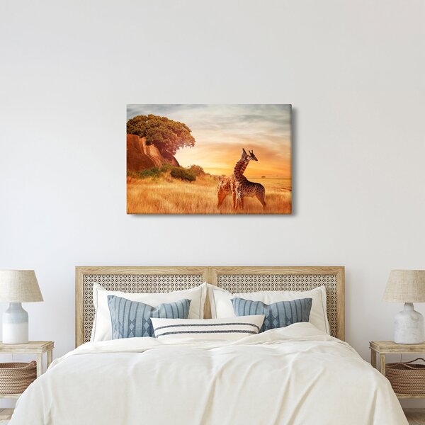 Slika - Žirafe u Africi (90x60 cm)
