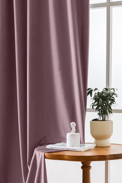 Svijetlo ljubičasta zamračujuća zavjesa VELVET 140x250 cm Sistem za vješanje: Traka za nabiranje