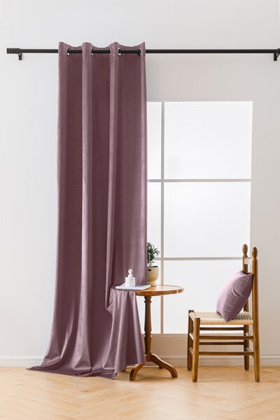 Svijetlo ljubičasta zamračujuća zavjesa VELVET 140x250 cm Sistem za vješanje: Traka za nabiranje