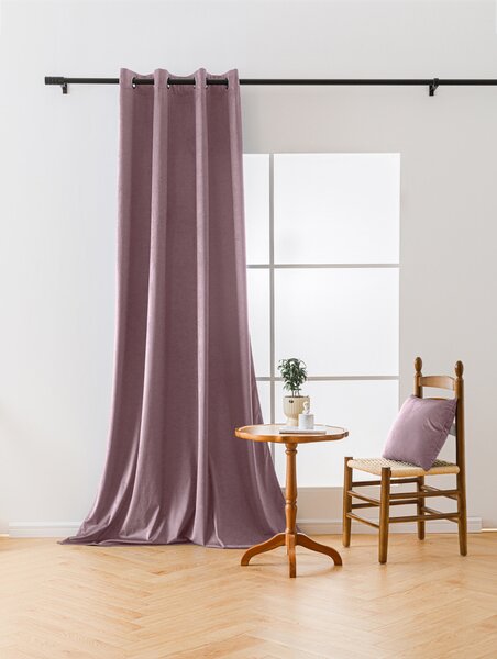 Svijetlo ljubičasta zamračujuća zavjesa VELVET 140x250 cm Sistem za vješanje: Traka za nabiranje