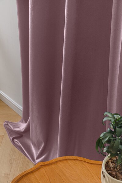 Svijetlo ljubičasta zamračujuća zavjesa VELVET 140x250 cm Sistem za vješanje: Traka za nabiranje