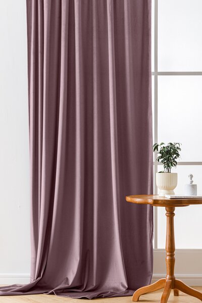 Svijetlo ljubičasta zamračujuća zavjesa VELVET 140x250 cm Sistem za vješanje: Traka za nabiranje