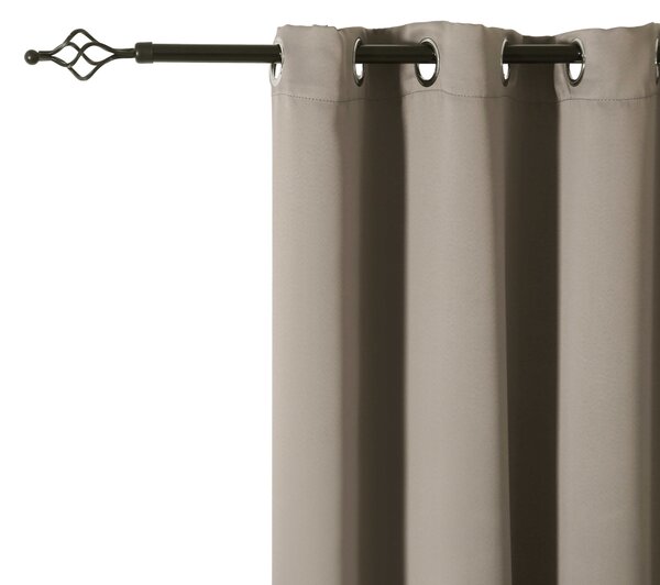 Svijetlosmeđa zavjesa OXFORD 140x250 cm Sistem za vješanje: Metalni prstenovi