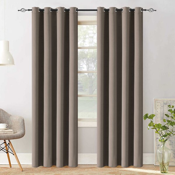 Svijetlosmeđa zavjesa OXFORD 140x250 cm Sistem za vješanje: Metalni prstenovi