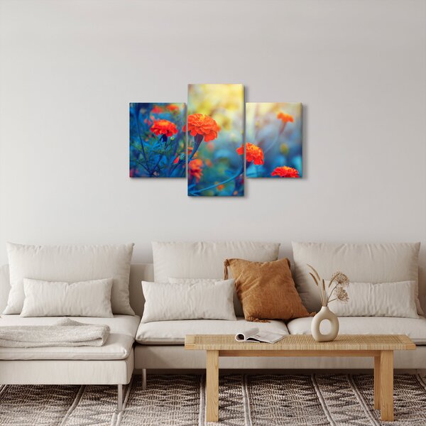 Slika - Narančasti cvjetovi (90x60 cm)