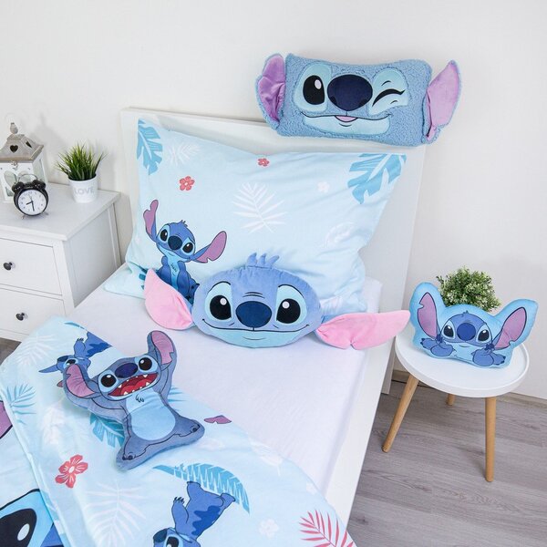 Dječji jastuk od flisa 41x32 cm Lilo and Stitch "Blue" – Jerry Fabrics