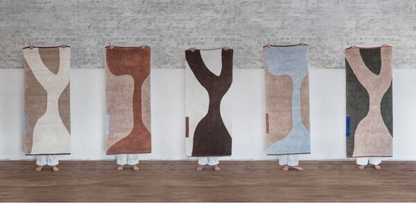 Tamno zeleni periv pamučan tepih 50x80 cm Figura – Mette Ditmer Denmark