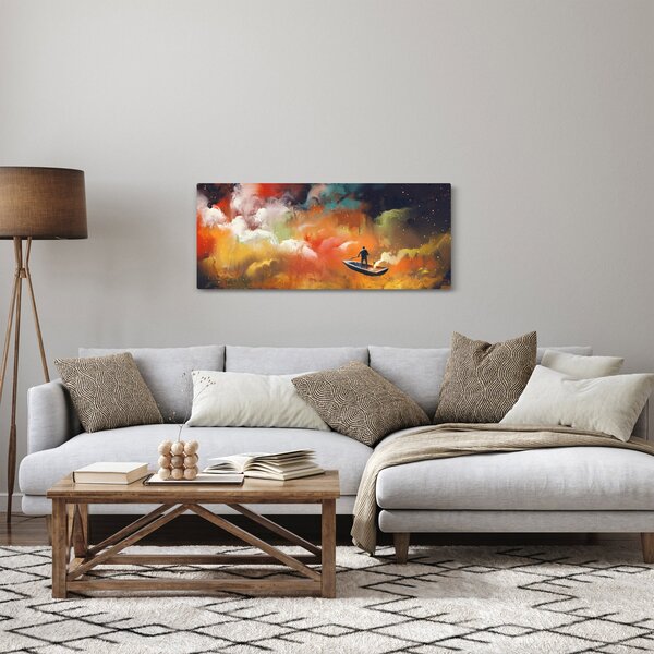 Slika - Čovjek koji plovi svemirom (120x50 cm)