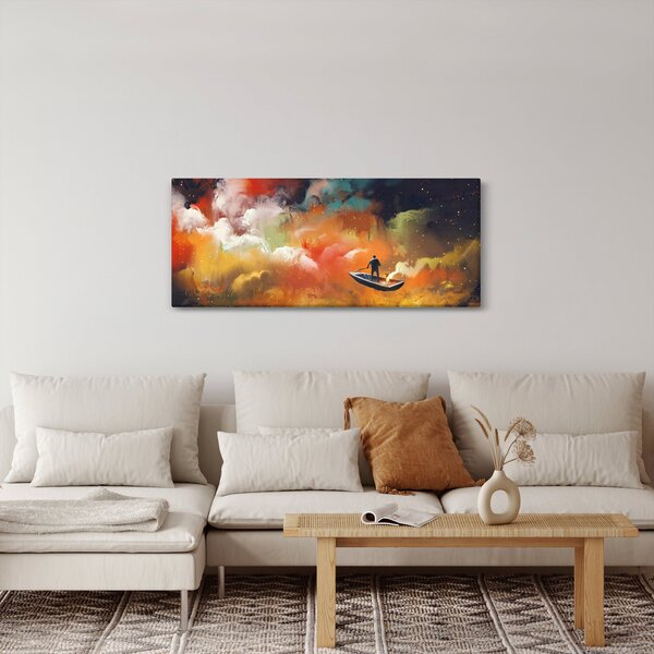 Slika - Čovjek koji plovi svemirom (120x50 cm)