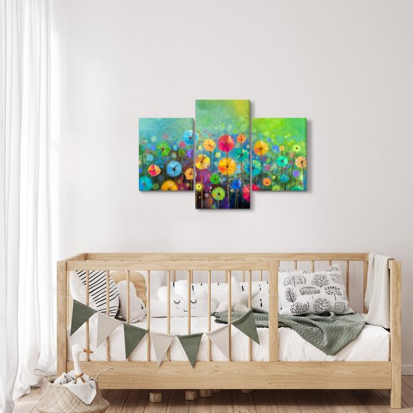 Slika - Apstraktno cvijeće (90x60 cm)