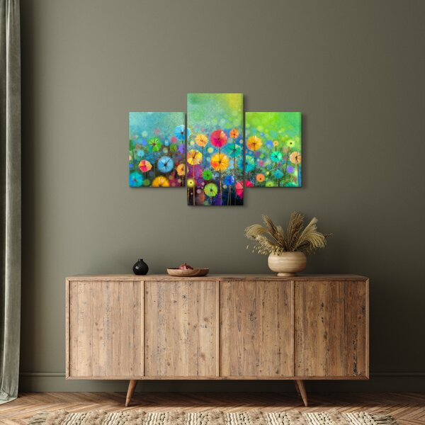 Slika - Apstraktno cvijeće (90x60 cm)