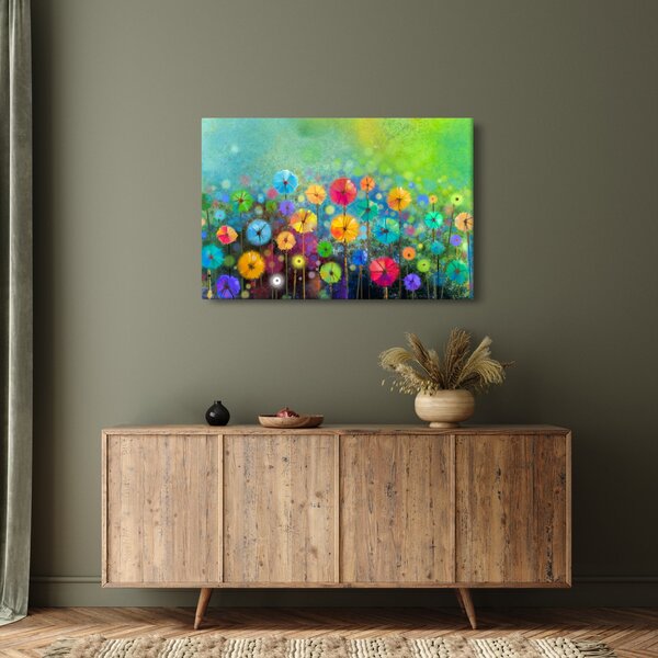 Slika - Apstraktno cvijeće (90x60 cm)