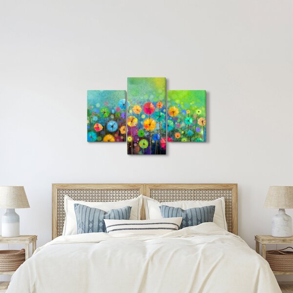 Slika - Apstraktno cvijeće (90x60 cm)