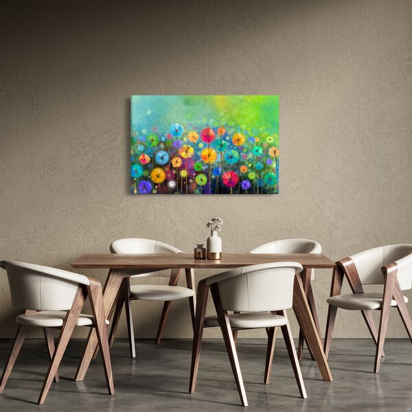 Slika - Apstraktno cvijeće (90x60 cm)