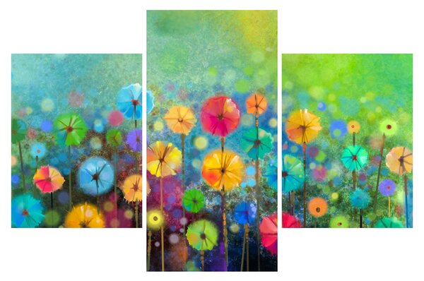 Slika - Apstraktno cvijeće (90x60 cm)
