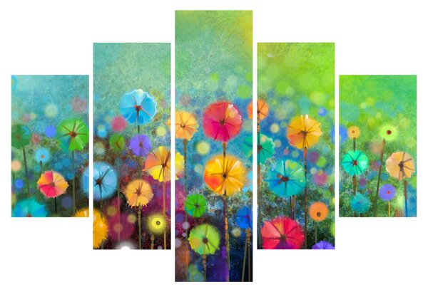 Slika - Apstraktno cvijeće (150x105 cm)