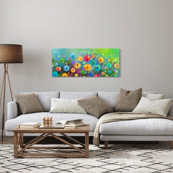 Slika - Apstraktno cvijeće (120x50 cm)