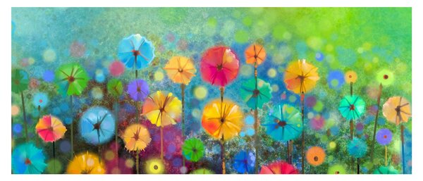 Slika - Apstraktno cvijeće (120x50 cm)