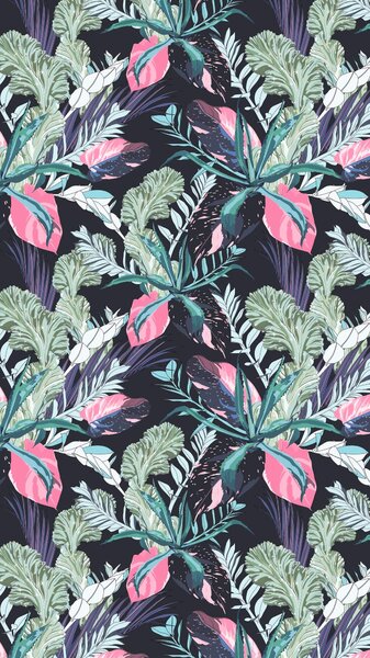 Brzosušeći ručnik za plažu NIGHT BLOSSOM crna 100×180 cm, 100% mikrovlakna