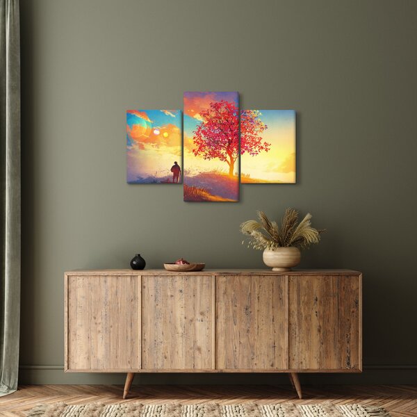 Slika - Drvo na brdu (90x60 cm)